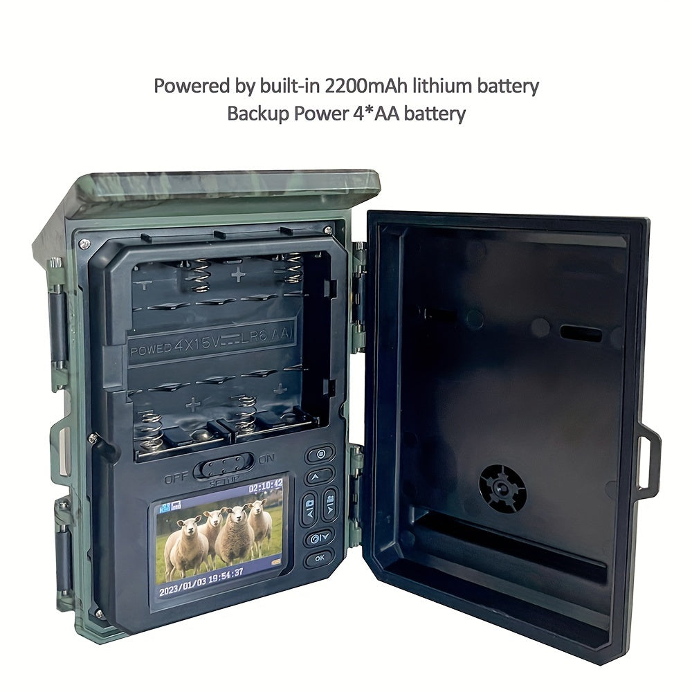 Solar-Powered 4K Wildlife Trail Cam Hunting Camera