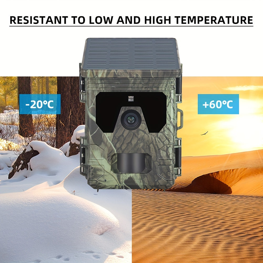Solar-Powered 4K Wildlife Trail Cam Hunting Camera