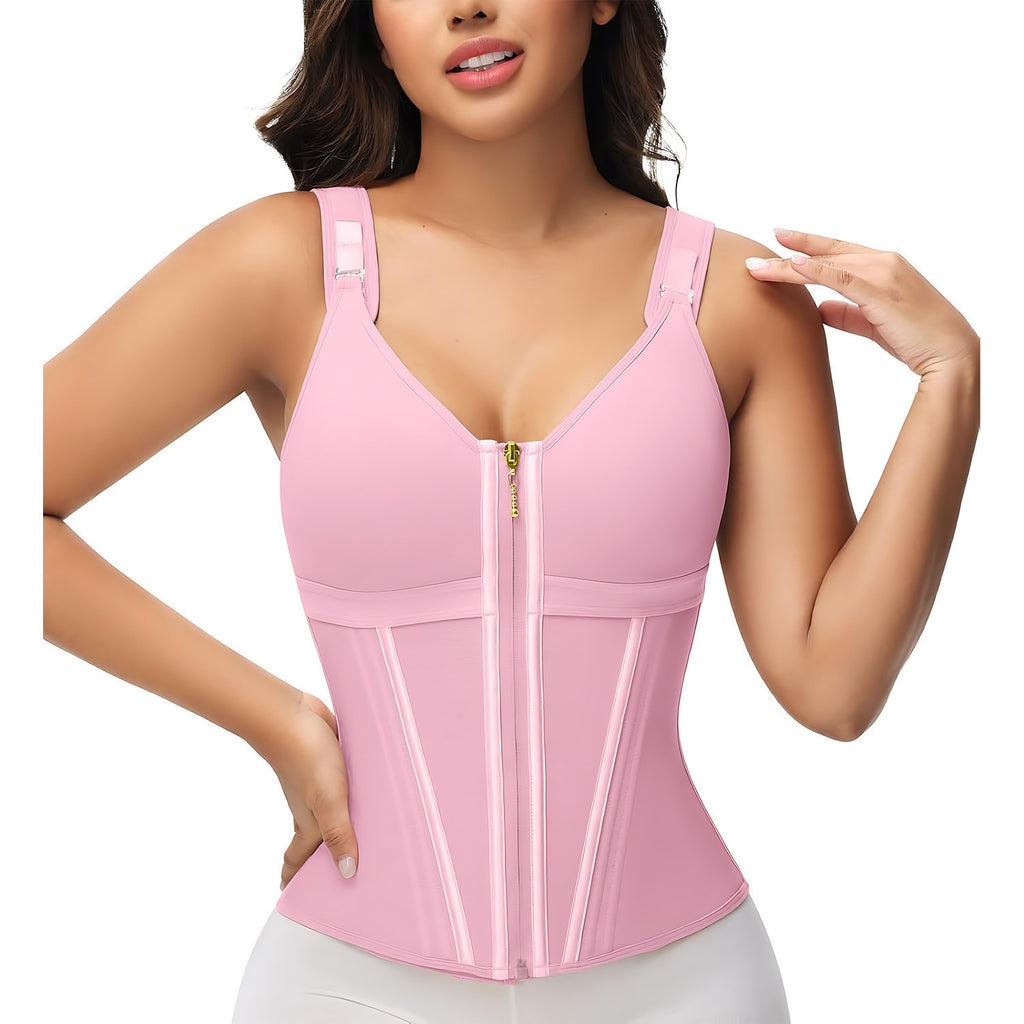 Mesh 15-Bone Support Shaping Vest, Slimming Waist Cincher, Body Shaper