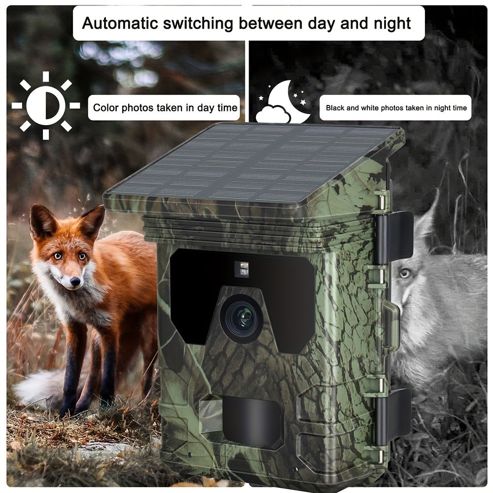 Solar-Powered 4K Wildlife Trail Cam Hunting Camera