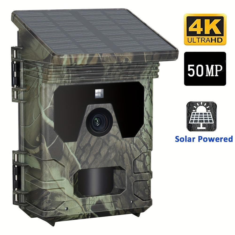 Solar-Powered 4K Wildlife Trail Cam Hunting Camera